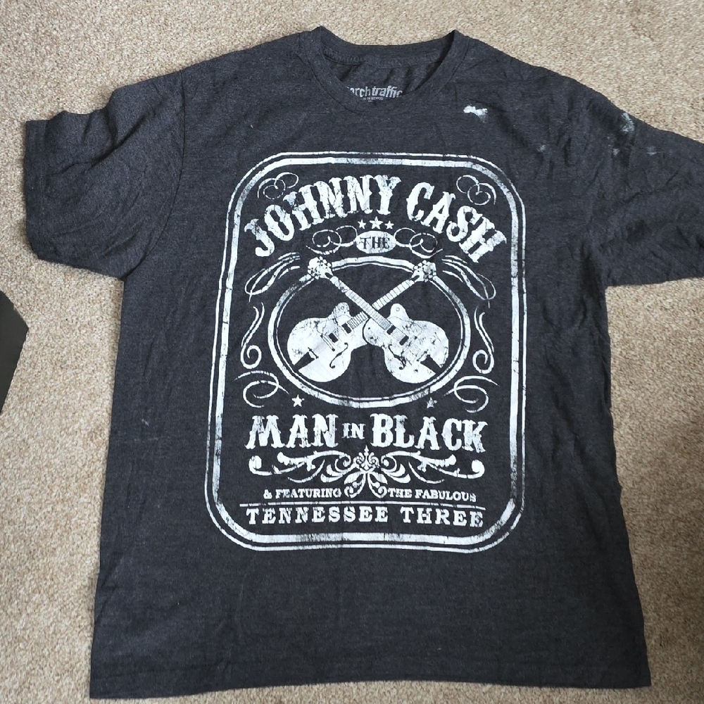 Black Graphic T-Shirt Johnny CASH